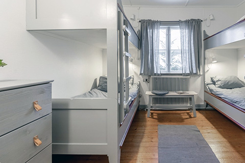 Sovrum med två våningsängar